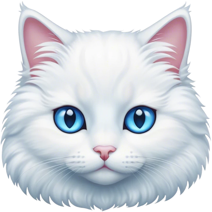 White cat with blue eyes emoji