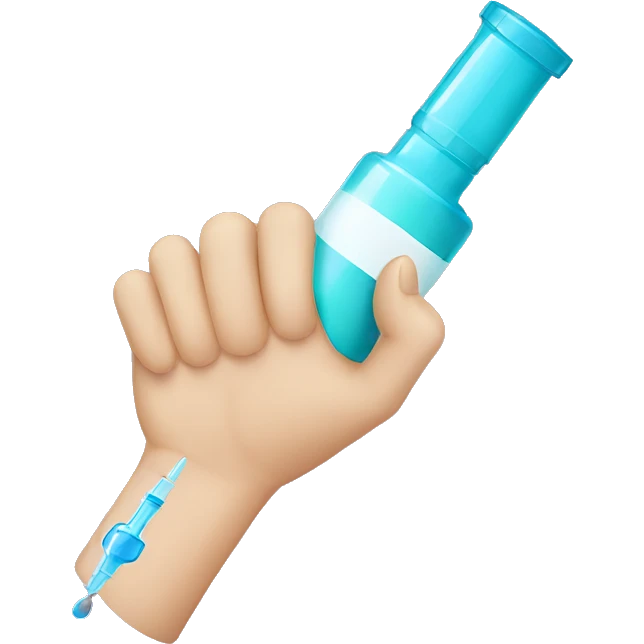 A HAND WITH VACCIN INJECTION emoji