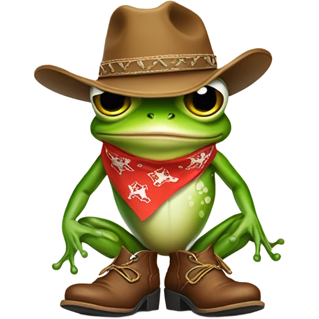 Cowboy frog emoji