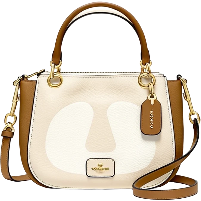 Coach Women's Hadley Mini Crossbody Bag in Pebbled Leather white beige
 emoji