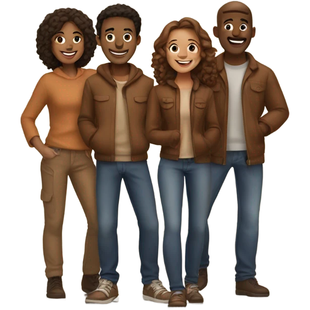 friends brown soft  emoji