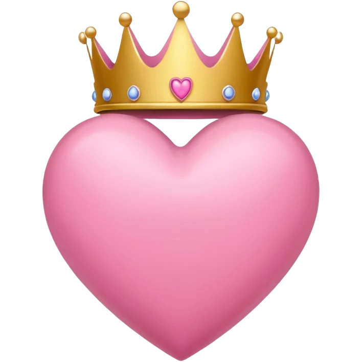 pink heart with a crown emoji