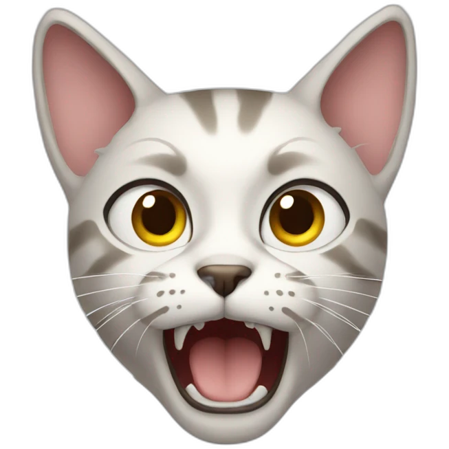 Afraid of cat emoji