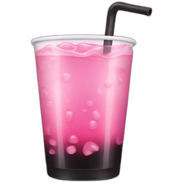 black and pink soda emoji