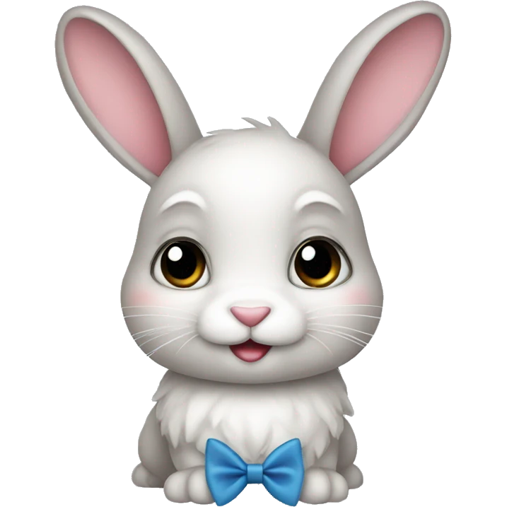 Bunny wearing a bow emoji