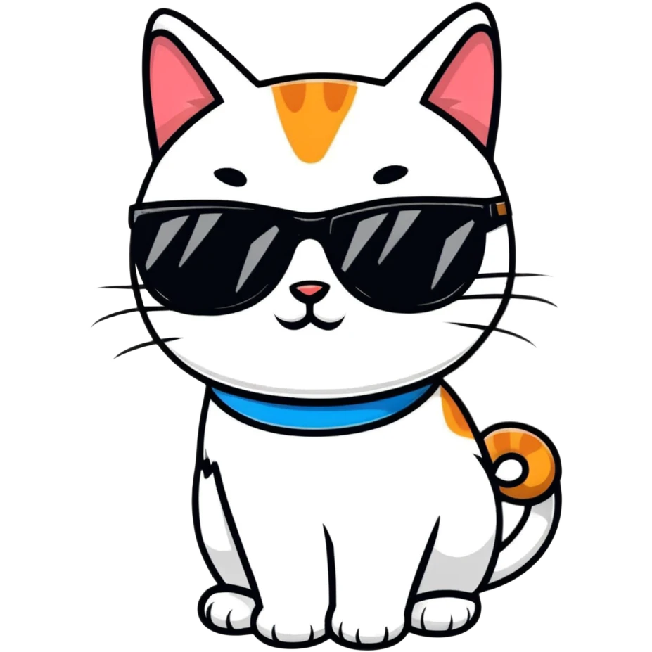 Cat with sunglasses emoji