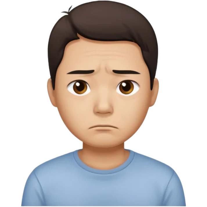 create image of chinese man in 1980 year, looks poor, sad, looking straight and tired emoji