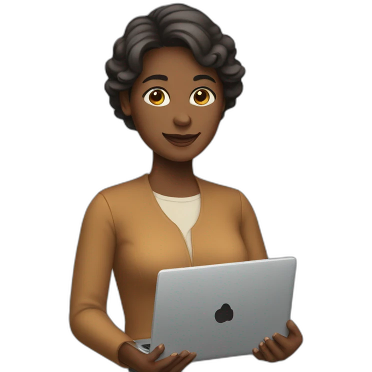 woman holding laptop emoji