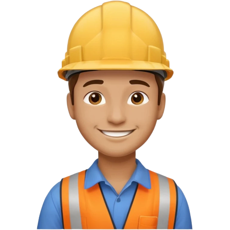 engineer wearing a hard hat side view emoji