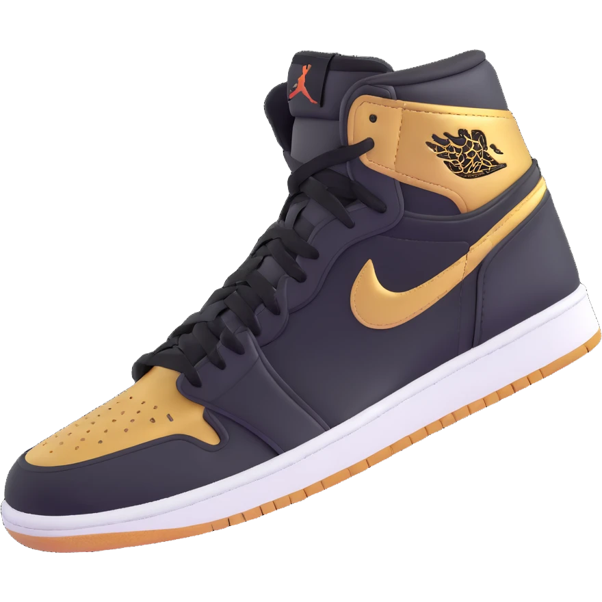 black and gold Jordan 1 sneaker emoji