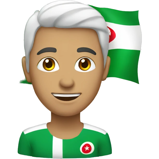 man with algeria flag emoji