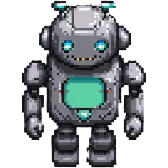 Android robot character 8-bit style emoji