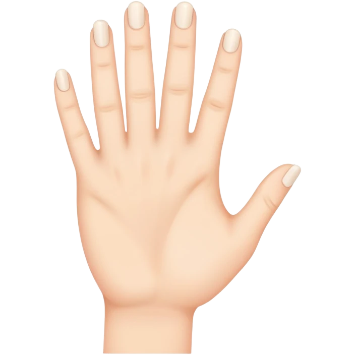Hand with no ring finger or thumb emoji