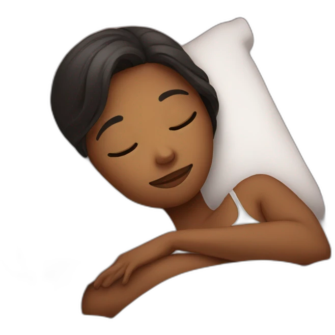 Girl in bed sleeping emoji