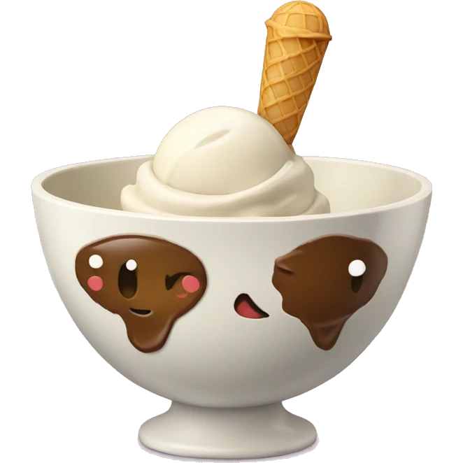  ice cream in a dessert bowl emoji