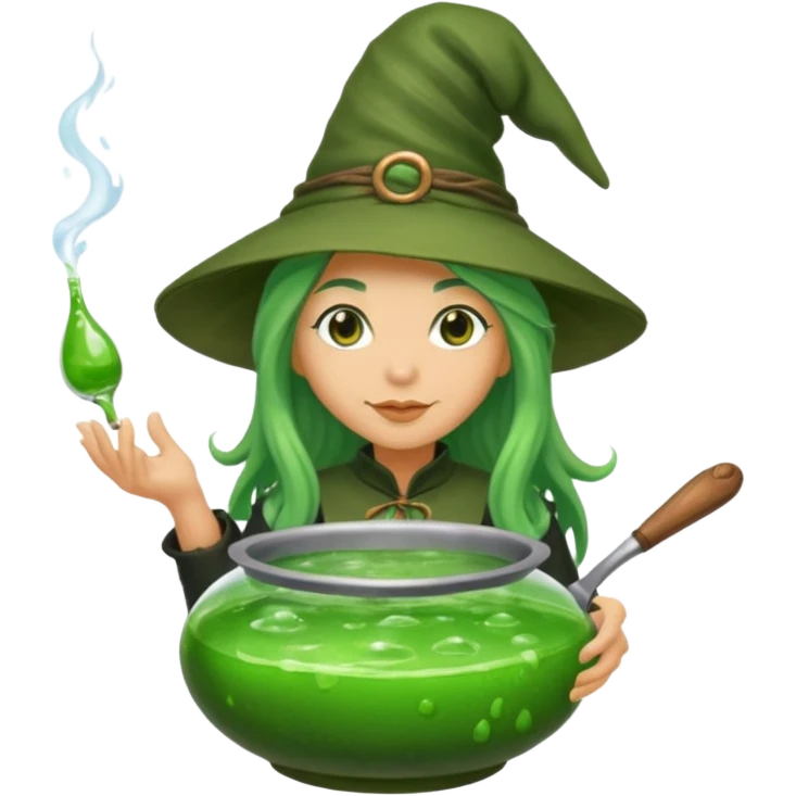 green witch cooking potion emoji