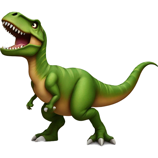 Farting t-rex emoji
