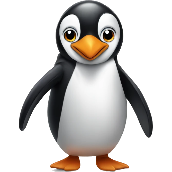 Penguin wearing a scatf emoji