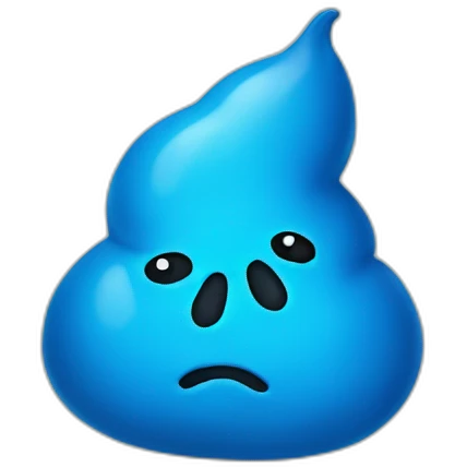 Blue poop emoji
