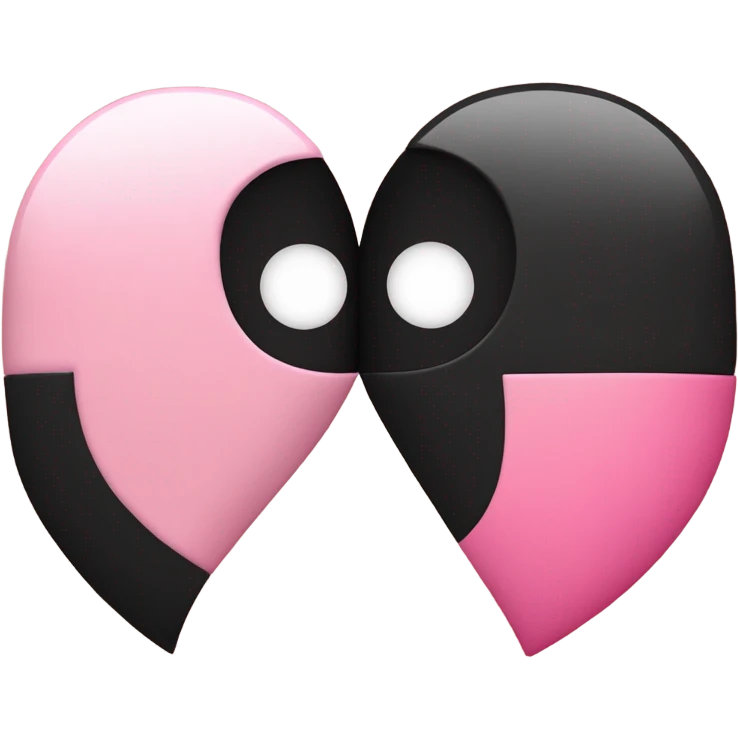 Pink and black heart emoji