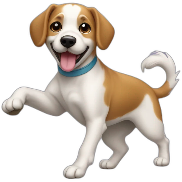 Chien qui danse emoji