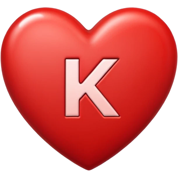 heart with letter k in middle emoji