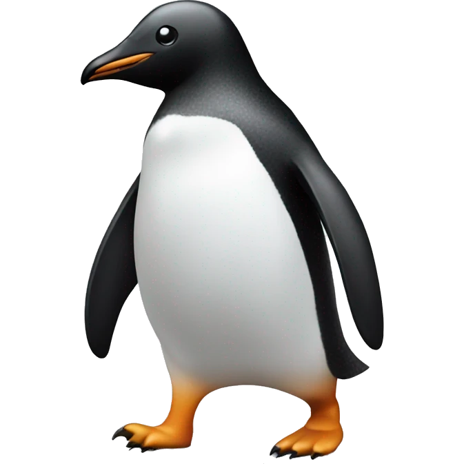 a penguin walking it's dog emoji
