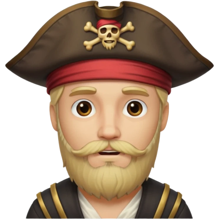 pirate blonde bearded man emoji