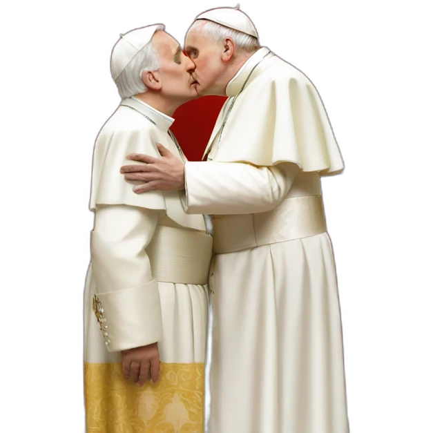 Pope kissing Trump emoji