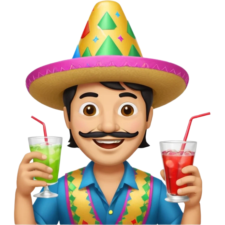 Mexican man drunk at party funny  emoji