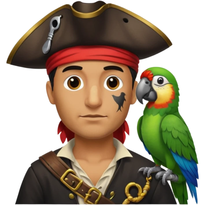 pirate and parrot emoji
