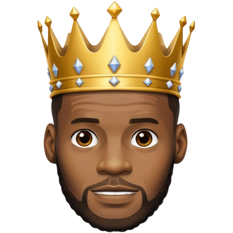 lebron with a crown on his head emoji