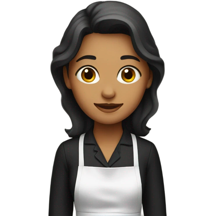 woman wearing black apron emoji