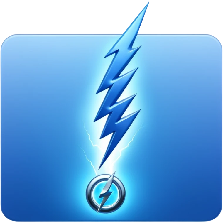 blue sorayama gradient chrome plasma energy lightning emoji