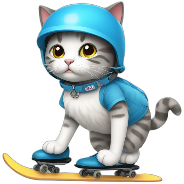 Un gato en patineta emoji