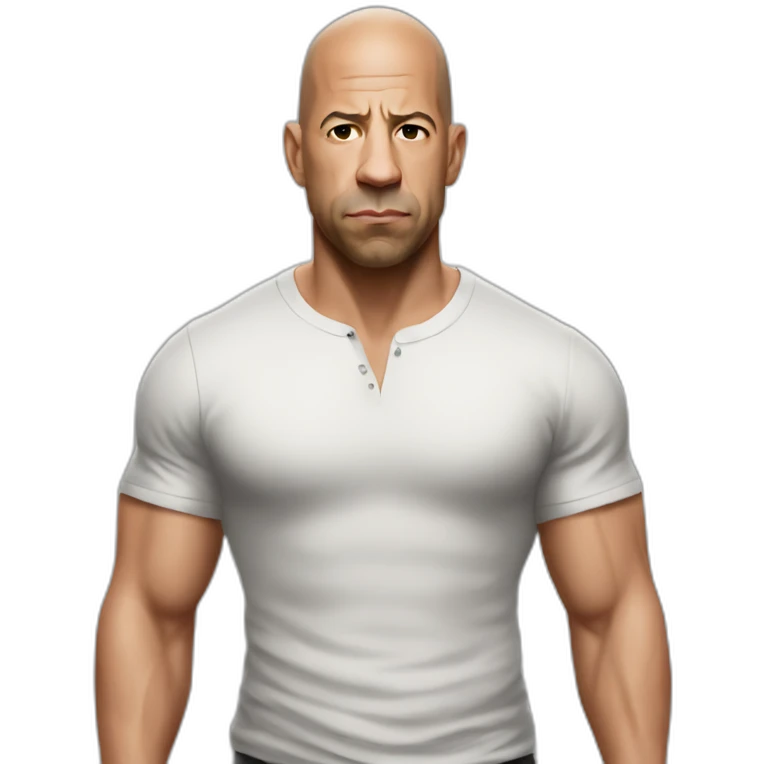 actor vin diesel serious real half body emoji