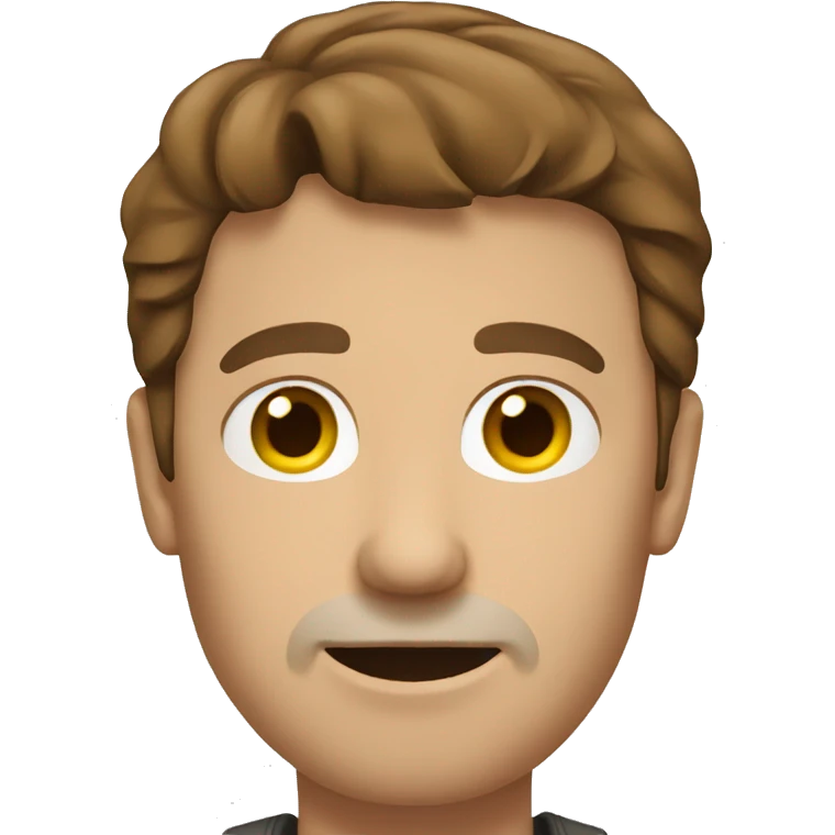 man with brown hair and basic clothes  emoji