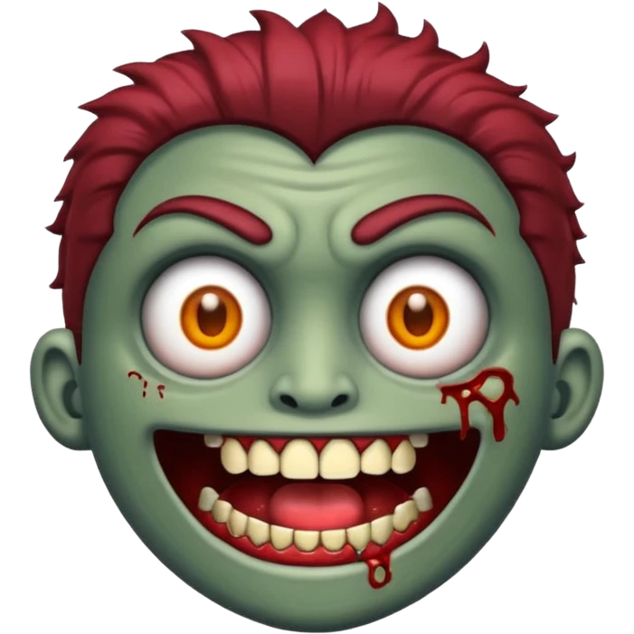 Faça um emoji de uma zumbi com o cabelo loiro escuro emoji