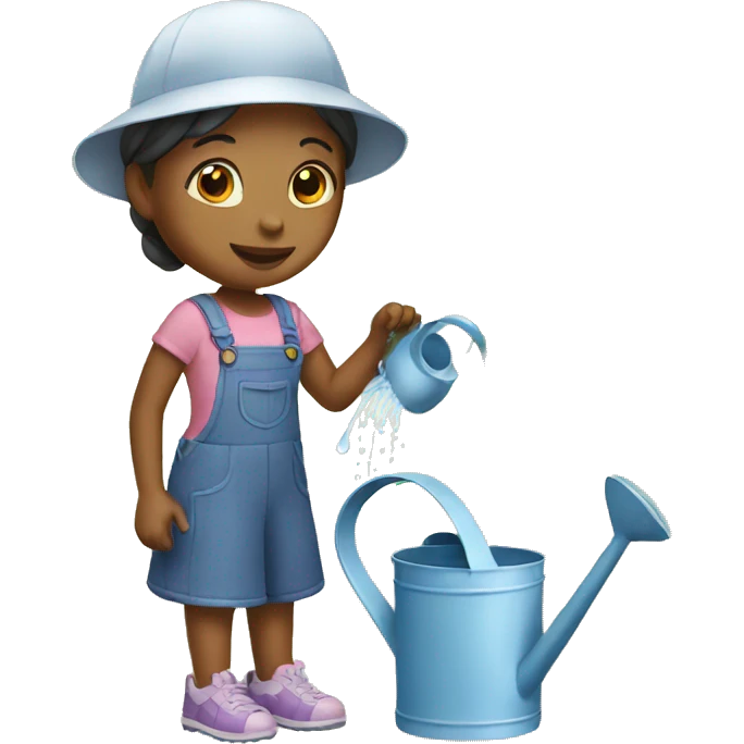 girl with watering can emoji