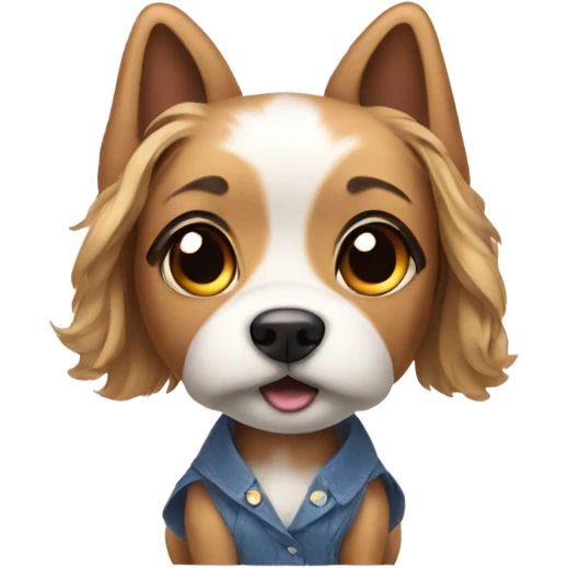 Dog in skirt emoji