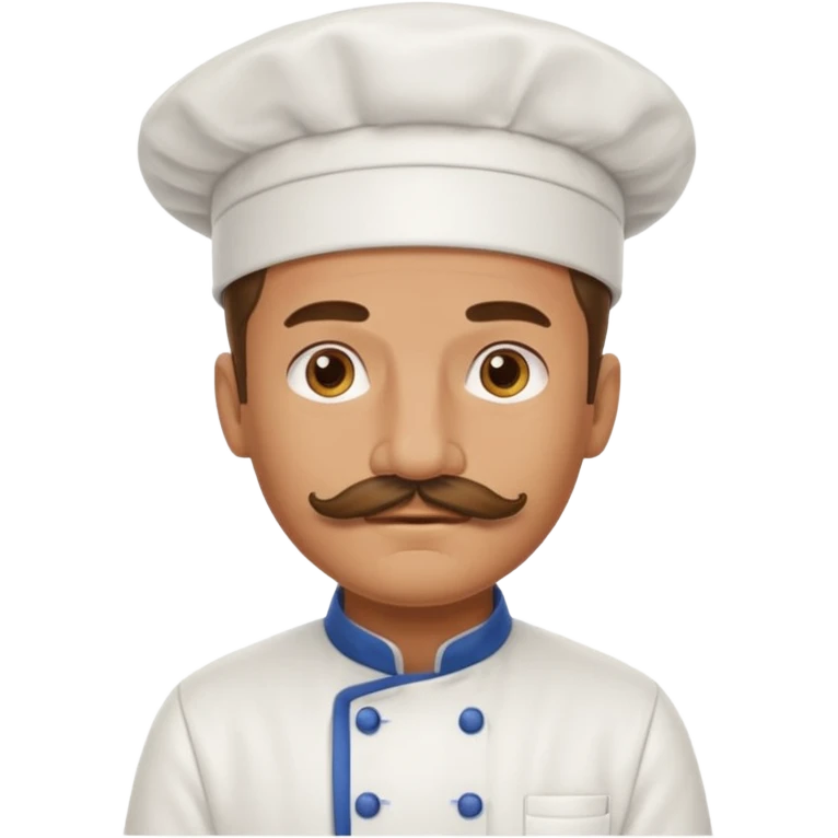 moustache uniform Chef man emoji