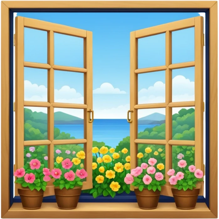 A beautiful navy open window emoji