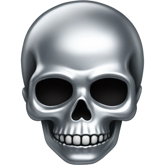 Chrome skull emoji