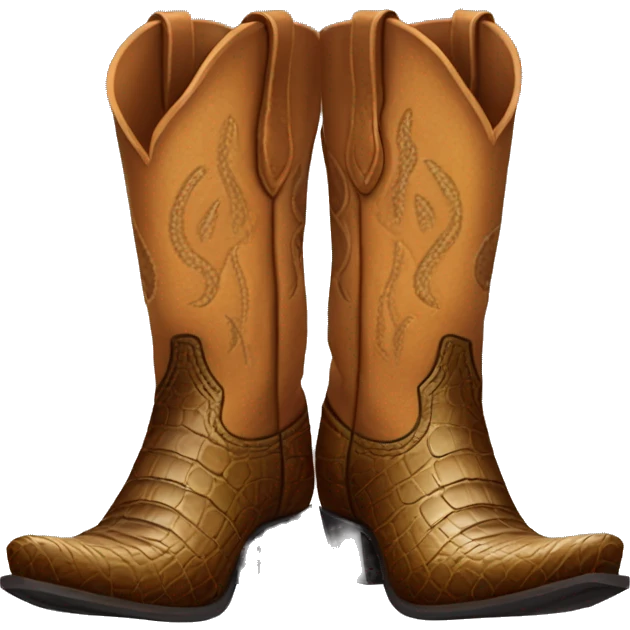 Alligator skin cowboy boots emoji
