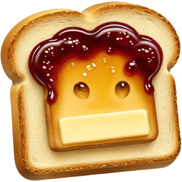 toast with jam and butter emoji