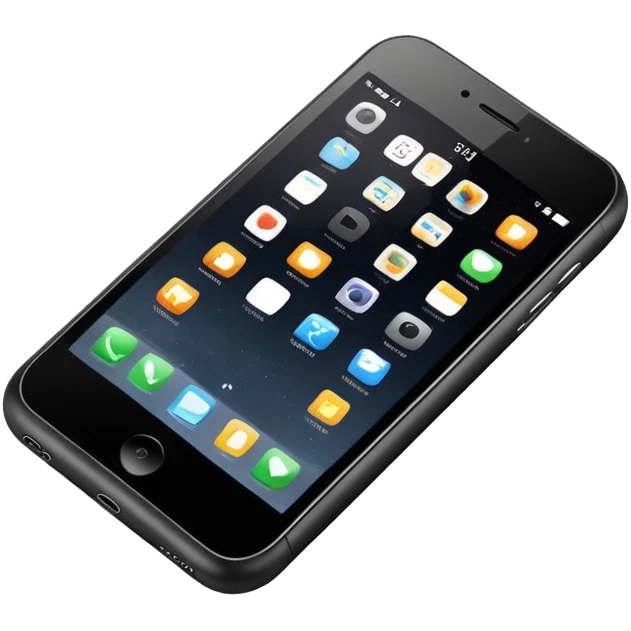 dark smartphone in space emoji