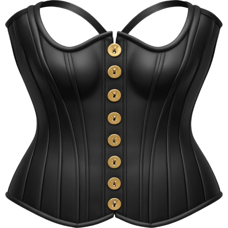 corset black leather with ysl-shaped buttons emoji
