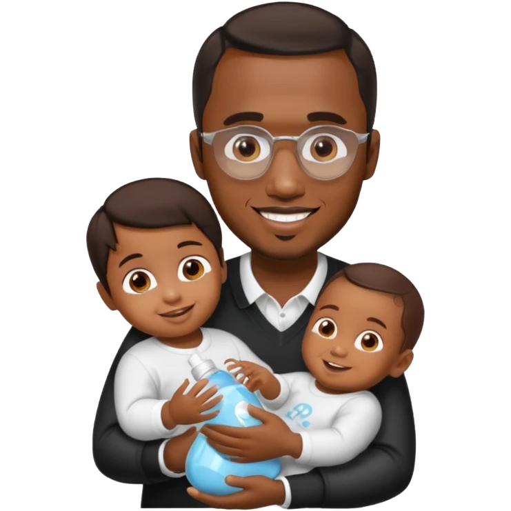 p diddy holding baby oil and a child emoji
