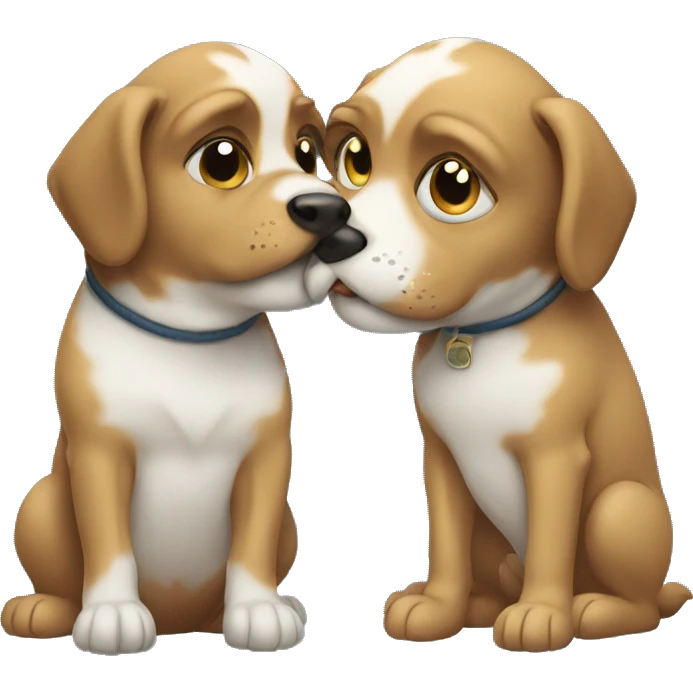 Dog kissing emoji