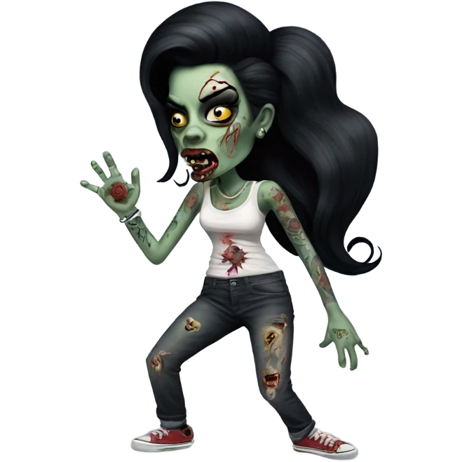 amy winehouse zombie dancing with tattoos emoji